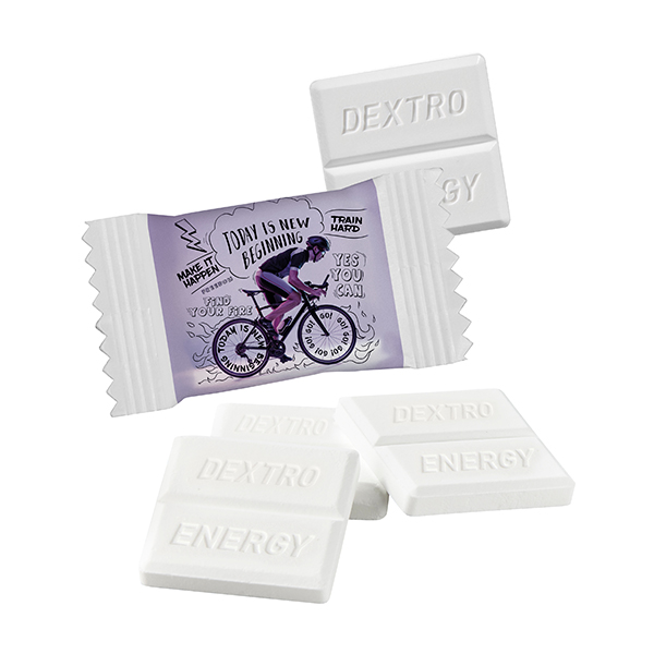 DEXTRO ENERGY* im Papierflowpack